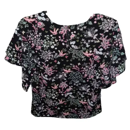 Bobeau  Floral Blouse Size Small NWT