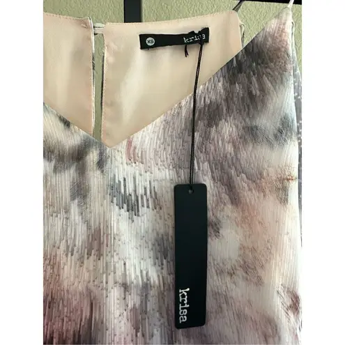 Krisa Revolve Los Angeles Abstract Watercolor Cold Shoulder Dress Size XS