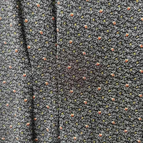 Vintage Floral Blouse Cottage Soft Modest Feminine Retro Layering Dark Academia Gray Size 10