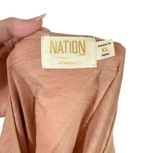 Nation Ltd Shalom Tie Bow Open Back Combo Top in Bisou Blush- Still Full Price