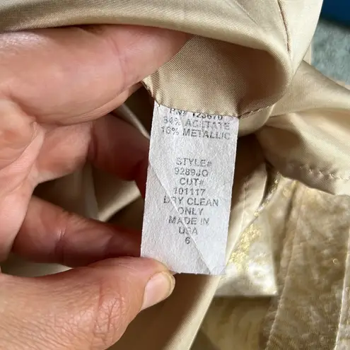 Molly New York Metallic Gold Sparkly Strapless Dress Size 6