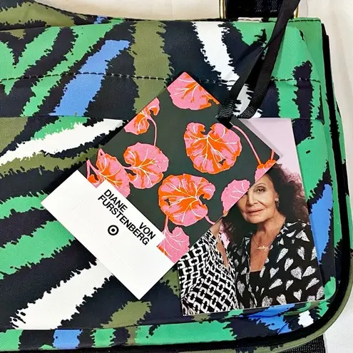 Diane Von Furstenberg Target Green Zebra Utility Crossbody Bag