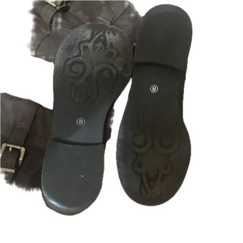 Two Lips – strappy buckle boots built for bold style! Brown Size 8