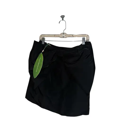 Farm Rio NWT  Black Taffeta Mini Skirt Black