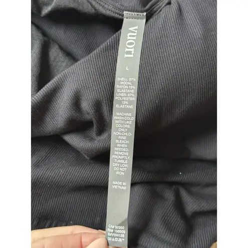 Vuori Women's Pose Scoop Jumpsuit Size Large Black Athleisure Pockets Wide Leg