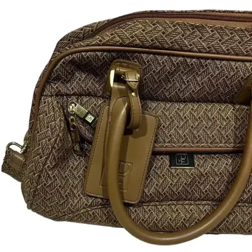 Diane Von Furstenberg  Tweed Canvas Travel Overnight Carry-On Duffle Bag NWOT‎