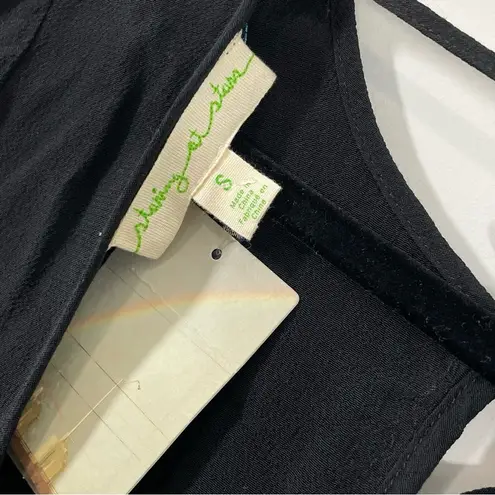 Staring At Stars NWT Black Floral Embroidered Bell Sleeve Tunic Top Size SMALL