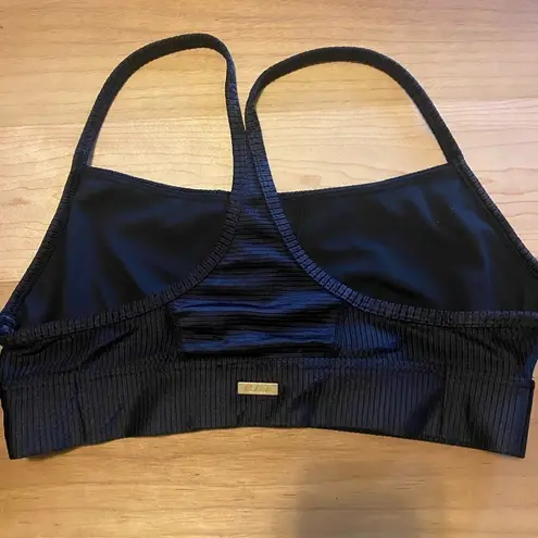 Alala  Raya Rib Textured Black Strappy Cami Bra Size M