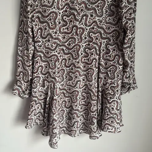 ALC Frank A.L.C. Multicolor Randi Floral Silk Calico Prairie Paisley Mini Dress 10