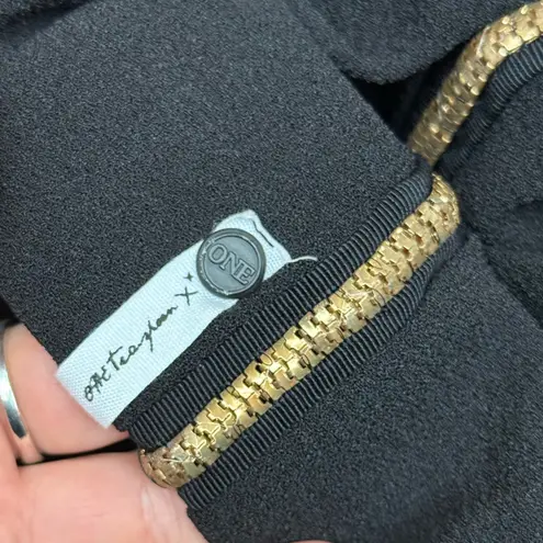 One Teaspoon  Alchemy Chain Tunic Dress, Black Long Sleeve Zipper Mini, Size XL