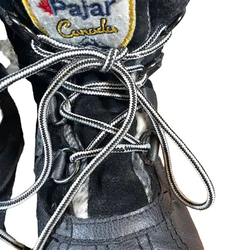 Pajar Canada Leather Fur Lined Waterproof Snow Boots Women Sz 5-5.5