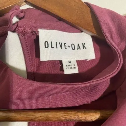 Olive & Oak Tank Top Sleeveless Blouse Open Neck Keyhole Back Medium