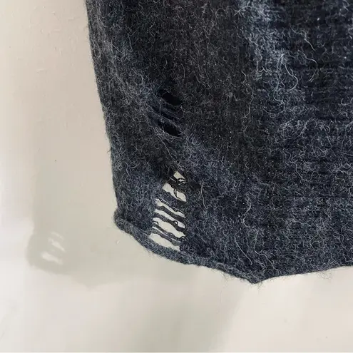 Nation Ltd Nation Alpaca Double Breasted Open Front Sweater Cardigan Grey size S