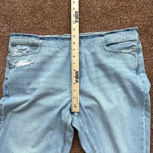 American Eagle  Jeans Womens 16 Short Wide Leg Denim 38x28 Raw Hem Waist