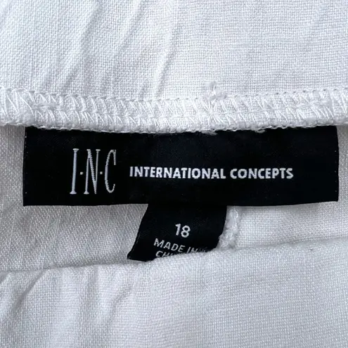 INC International Concepts | Size 18 | White Wide Leg Linen Blend Pull