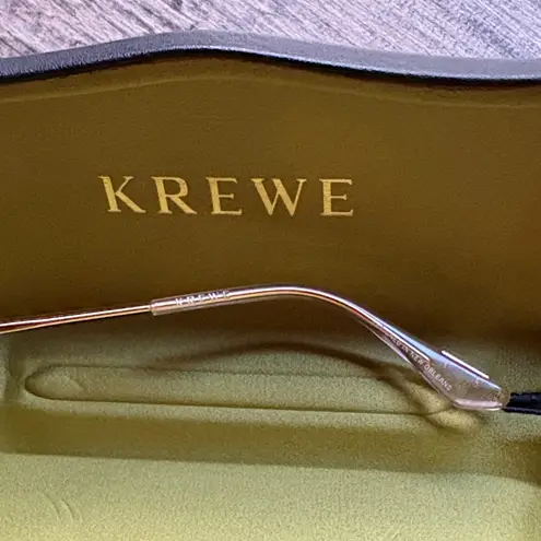 Krewe Sunglasses with Gold Frame and Pink Lenses