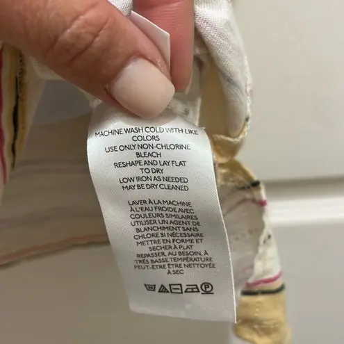 Pilcro and the Letterpress V-Neck Ruffle Short Sleeve Top