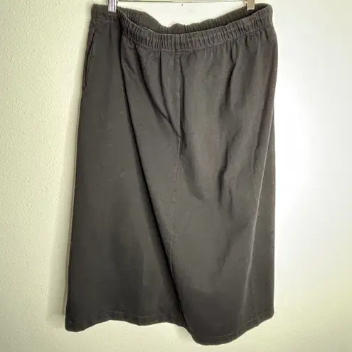 Fear of god Essentials Women's Jet Black Heavy Long Skirt XXL