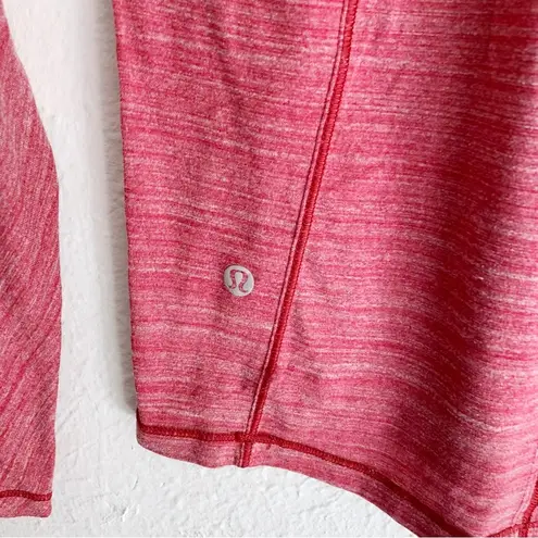 Lululemon  Set To Sweat Long Sleeve Heathered Ruby Red