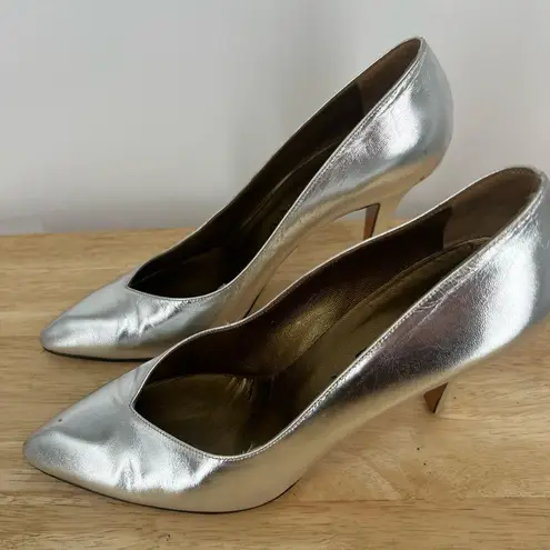 Yves Saint Laurent Silver heels size 7 vintage