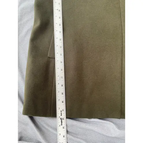 Andrew Marc Women's Green Asymmetrical Zip Front Wool Blend Coat Jacket L