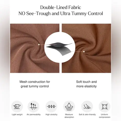 New Popilush Underwire Cups Deep V Bodysuit Brown Size L