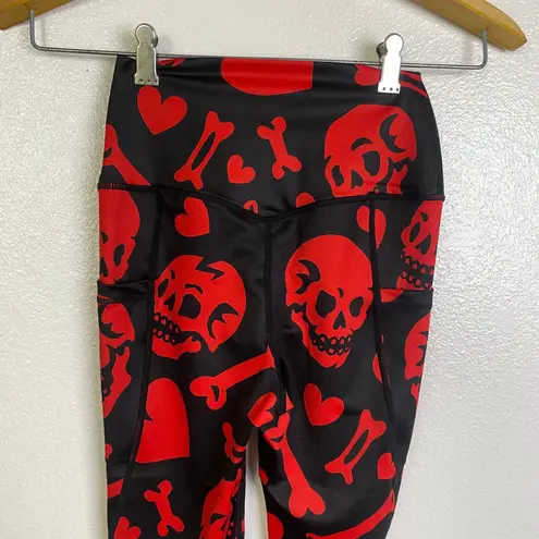 CVG Constantly Varied Gear Leggings Womens XS Red Bleeding Love Crossfit Gym