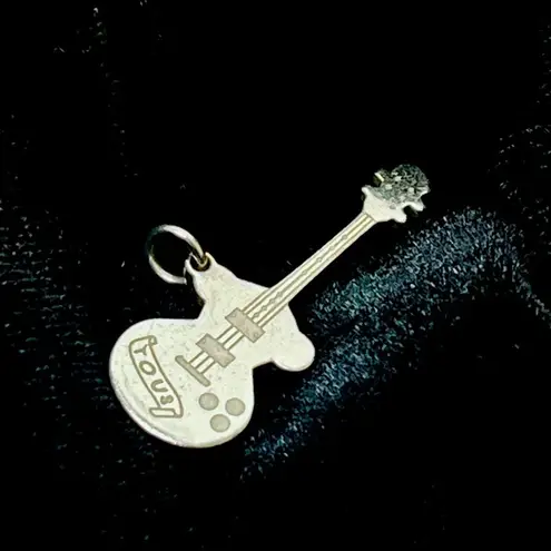 Tous  Guitar Pendant Life is Music Kyle Minogue Stainless Steel 2000s Vintage Y2K