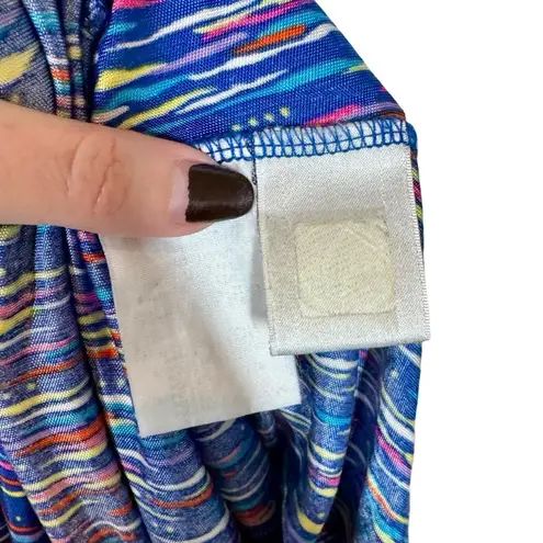 Versus by Gianni Versace Vintage Asymmetrical 90s Pop Art Mini Dress IT38/US2 Blue Size XS