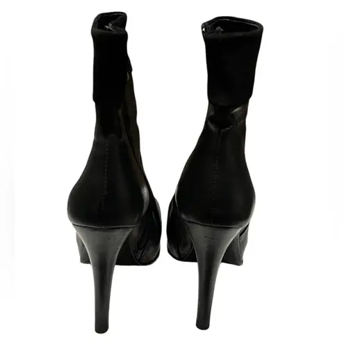 Maje Elegant Black Leather Ankle Boots