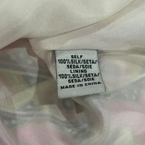 Tibi Valencia Silk Maxi Long Dress Sleeveless White Pink Black Multicolor Size 4