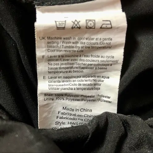 H by Halston Solid Black Jumpsuit Cold Shoulder Wide Leg Retro Chic Classic sz 8