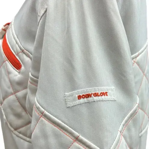 Body Glove Vintage Waterproof Cream & Orange Ski Jacket Size M Outdoors Skiing