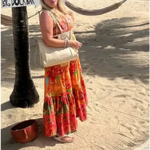 Maje Cream Faux Raffia Big Tote Bag Business Travel Vacation Beach 12x14x5 $460