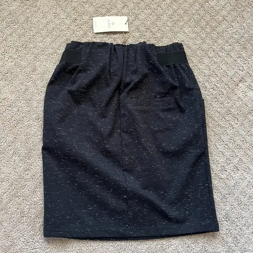 NWT Nümph Pencil Skirt Black Scrunch Elastic Waistband Pockets High Waist Size M