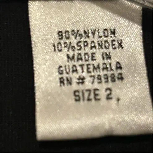 Spa by Chico's Women's Black Jacket Size 2 with White Piping Casual Size L