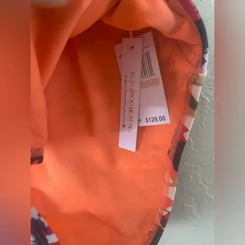 Bleu Rod Beattie Bleu By Rod Beattie Party Animal Ruched Plungeneck Multicolor Swimsuit Size 10