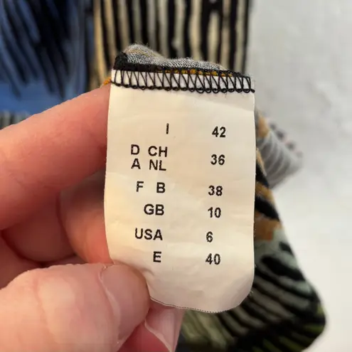 Missoni One Shoulder Abstract Print Ruffle Mini Dress Size 6