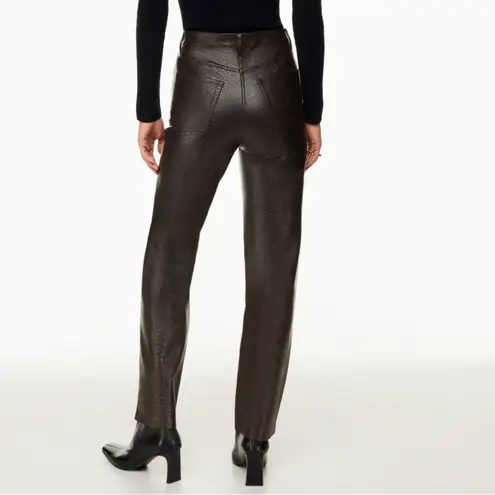 Aritzia Wilfred  Melina Vegan Leather Pant Rich Mocha Brown 6