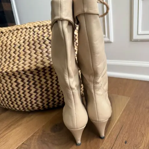 Vintage 80s Capezio Cream Bone Slouch Boot 7