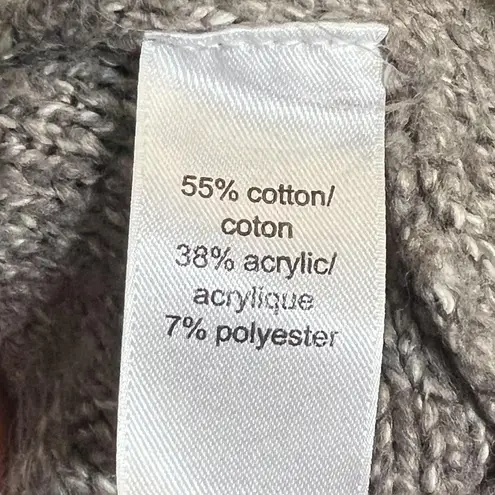 Maurice's  Cardigan Sweater Womens Medium Taupe Heather Open Front Pointelle Knit