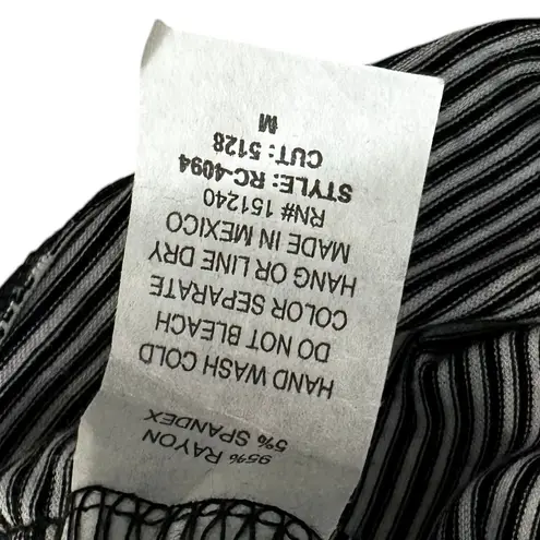 Rolla Coster Black/White Stripe Elastic Waist Romper Women's Size Medium 23-11-2