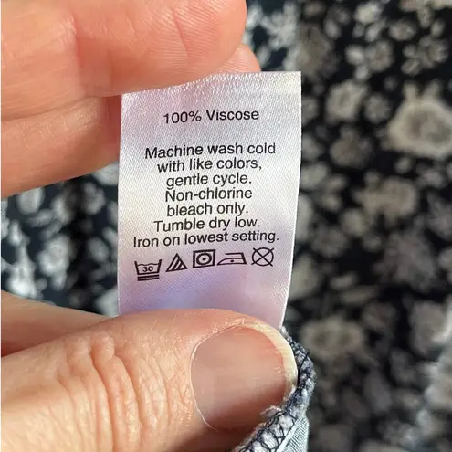 J.Crew  Women's Navy And White Floral Faux Wrap Mini Dress Size 2