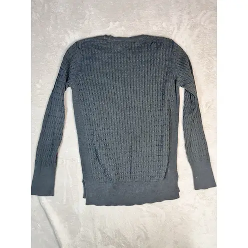 Pact Gray Cable Knit Sweater Women’s M Organic Cotton Pullover Boxy Tunic Size M