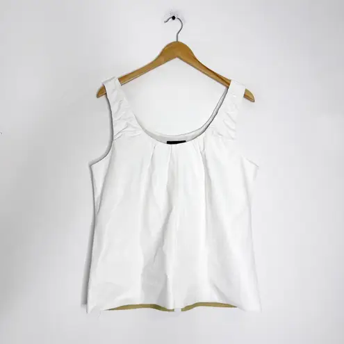 Dolce Cabo Faux Leather Sleeveless Top White Size Large