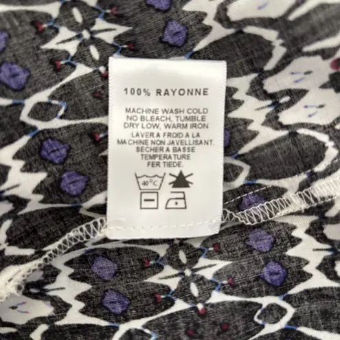 Velvet By Graham & Spencer Tunic Top Womens Medium Ikat Printed Relaxed Fit M