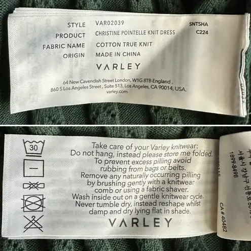 Varley Christine Pointelle Knit Maxi Dress