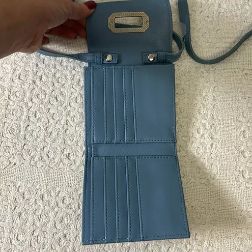 No Boundaries  Floral Embellished Blue Denim micro mini‎ Crossbody Bag Wallet