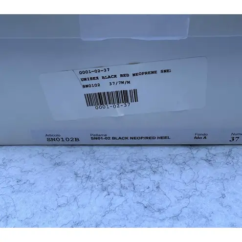 iRI NYC Wes Sneakers Black Red Unisex SZ 37 US 7W Slip Ons Neoprene Italian NEW