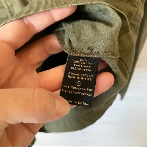 mine Plaid Utility Jacket Green Sz Small